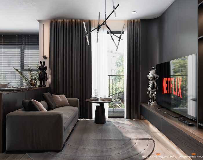 Darkness Apartment – Căn Hộ Gam Màu Tối Sang Trọng Và Hiện Đại